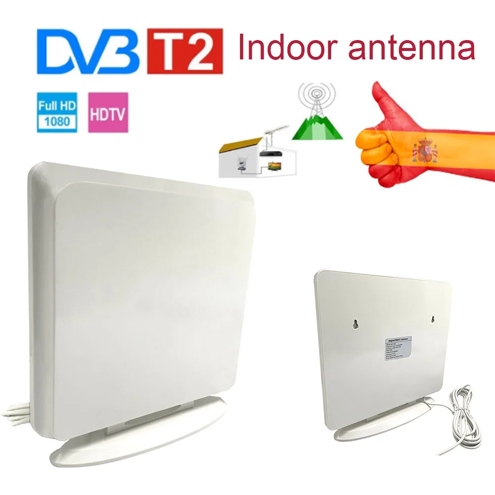 

DVB T2 Digital Indoor Amplified TV Antenna 1500 Miles Ultra HDTV With Amplifier VHF/UHF Quick Response Indoor Outdoor Aerial H