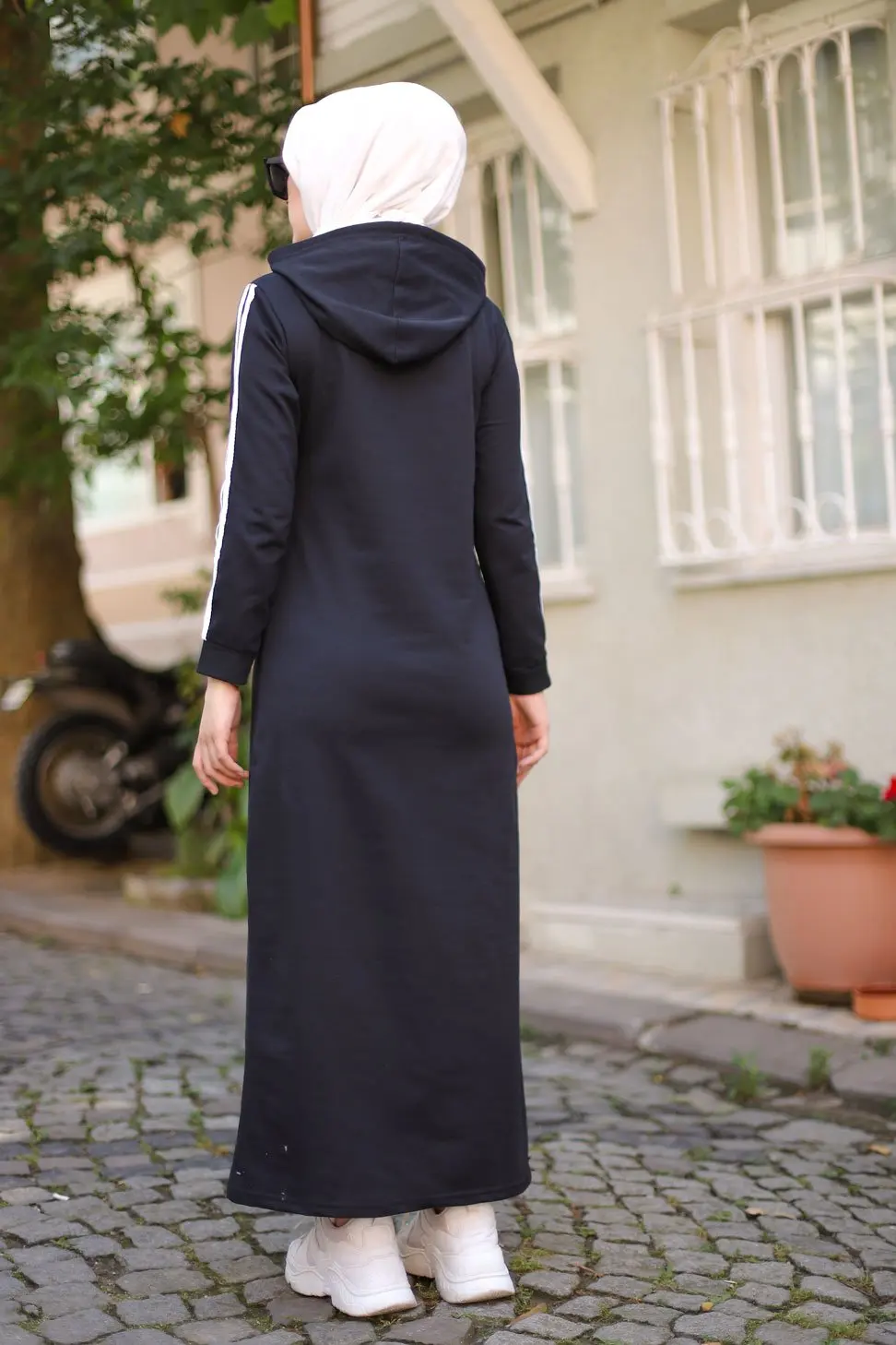 

TUGBA Muslim Dress Hooded muslim dress code 2021 turkish gown hijab summer abaya everyday