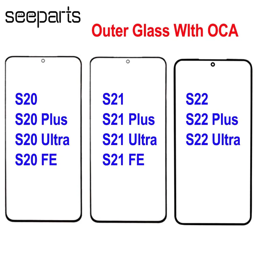 Внешнее стекло для Samsung Galaxy S20 S21 S22 Plus переднее внешнее ЖК внешняя панель