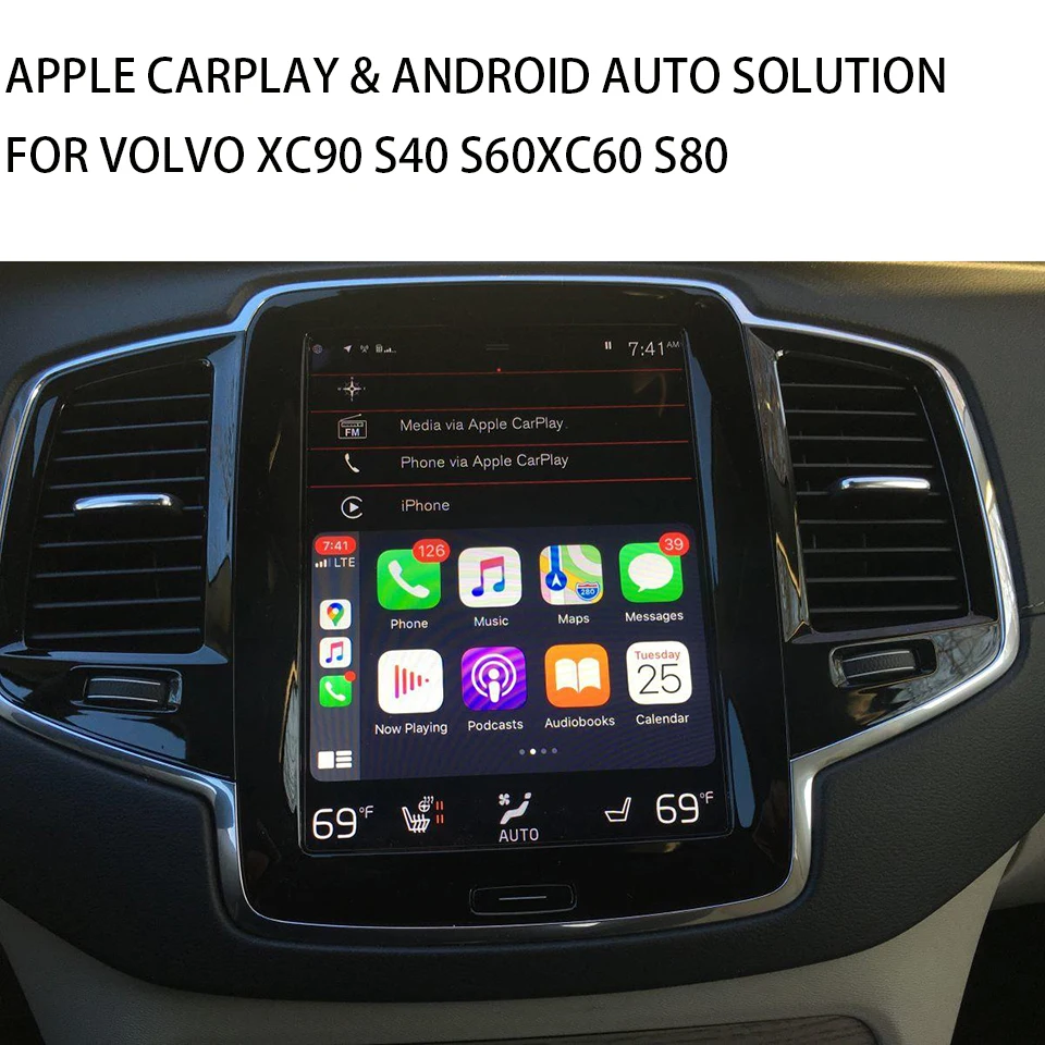 Apple CarPlay Miracast Android автоматическое разрешение Airplay Wi Fi для VOLVO XC90 S90 XC60 S80 S60