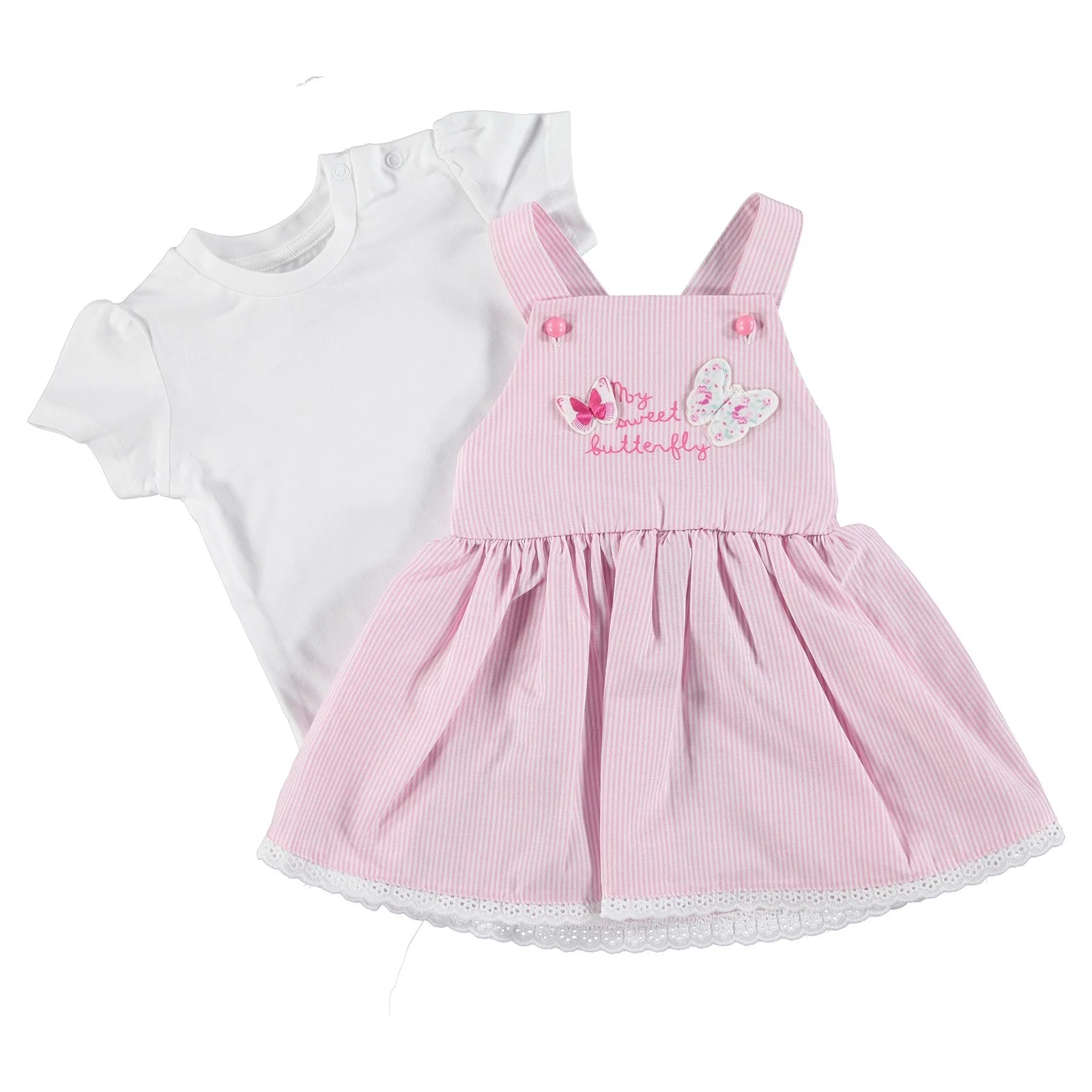 Ebebek HelloBaby/набор футболок с изображением бабочки для маленьких девочек |