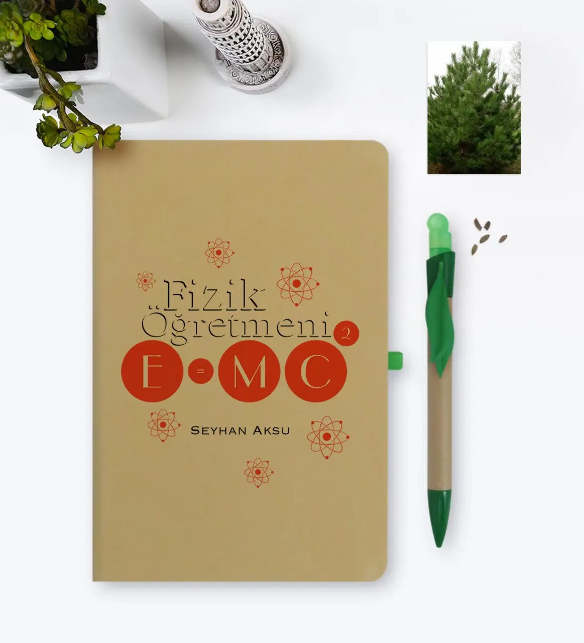 

Personalized Physics Teacher Environmentalist Notebook and Seeded Pen Set-2