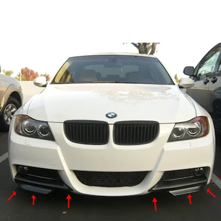 Сплиттер для переднего бампера BMW E90 M Tec 3 Series 2004 2005 2006 2007 2008 2009 (не LCI) глянцевый