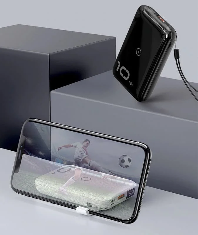 Внешний аккумулятор с беспроводной зарядкой Baseus Mini S Bracket 10W 10000mAh 18W Чёрный |