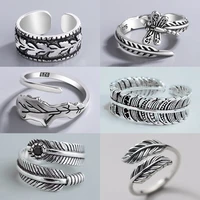rings for women dragonfly leaves animal cute charm sweet punk fashion adjustable men grils hip hop party gift
