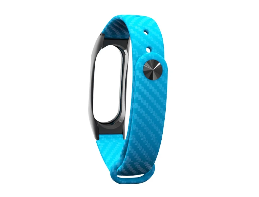 Ремешок для Mi Band 2 Carbon Fiber синий/чёрный|Ремешки часов| |