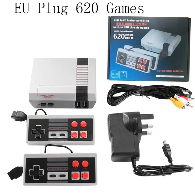 EU 620 Games Встроенный 500/620 игр Мини ТВ игровая консоль 8 бит Ретро Классический Ручной игровой плеер AV выход видео игровая консоль игрушки - Цвет: EU 620 Games