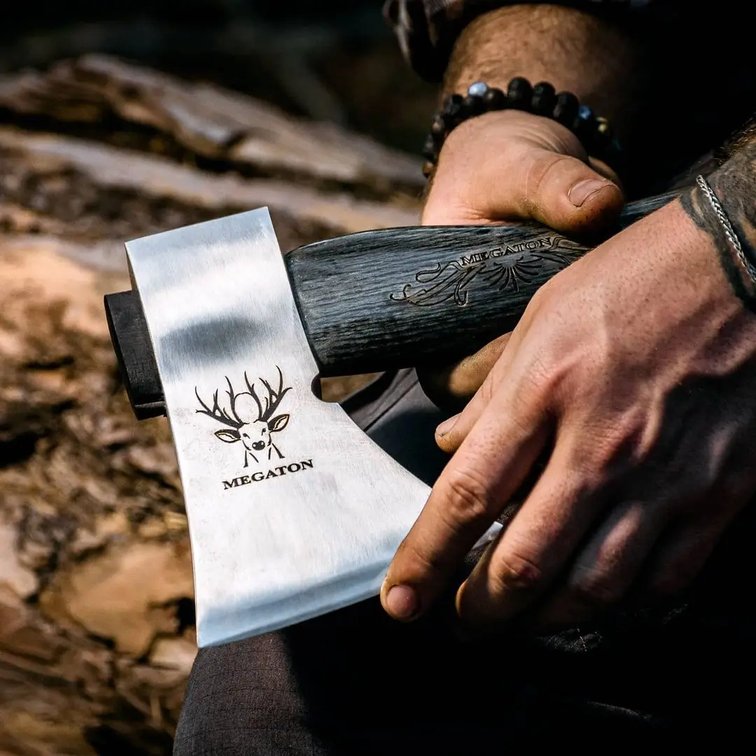 Megaton Green Night Axe Machete Camping Tourist Survival Tomahawk Tactical Hunting Outdoor Hand Tool Wood Meat Cutter Axes | Инструменты