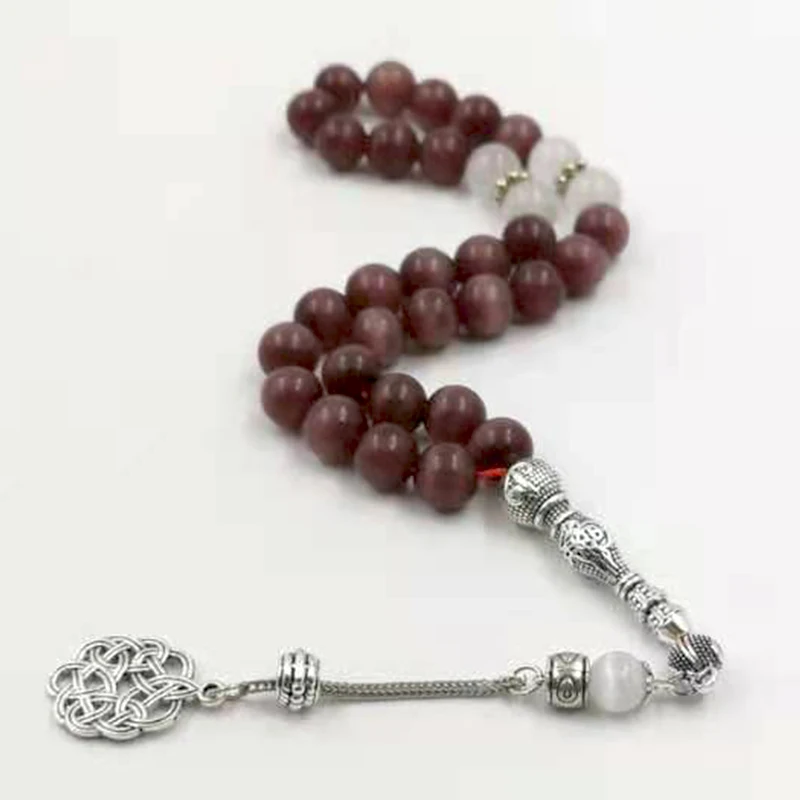 33 Tasbih кошачий глаз камень misbaha и 8 мм 10 12 натуральный любовь подарок молитвенные