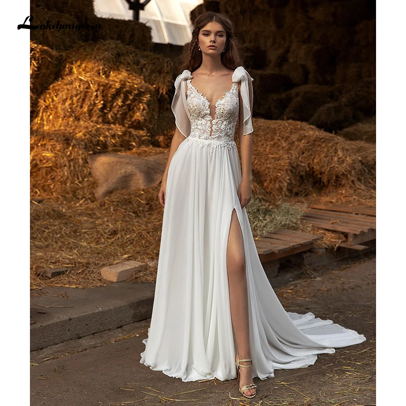 

Robe Chiffon A line Wedding Dresses 2021 Vestidos Elegant Bridal Wedding Gowns New Style Vestido de Novia
