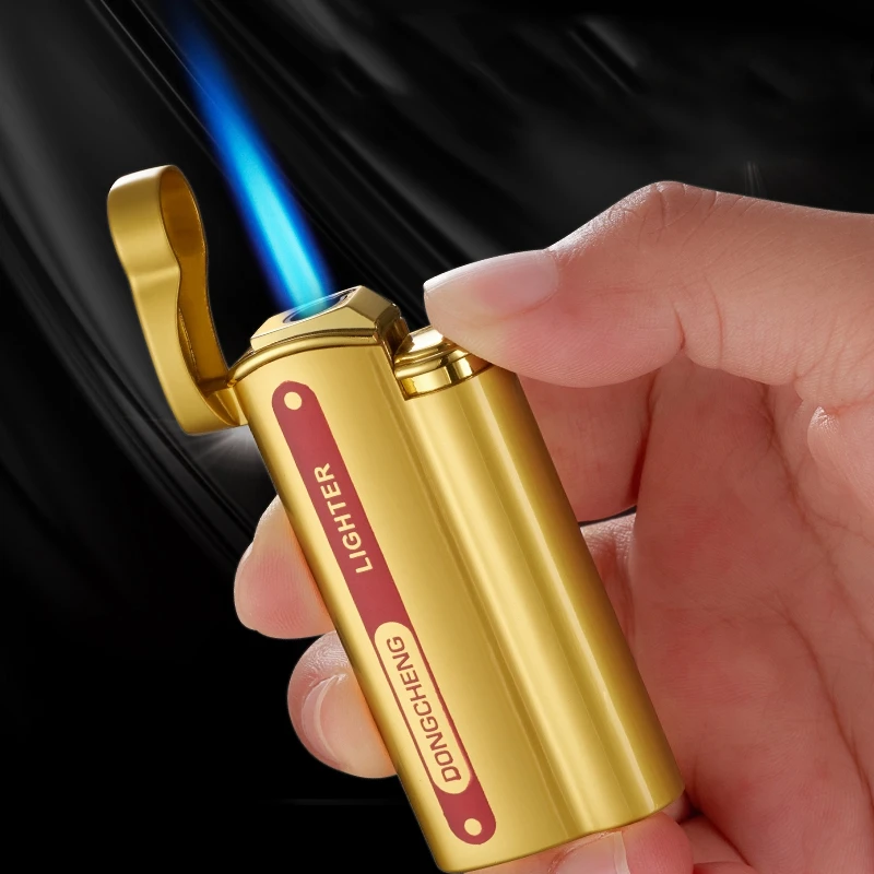 

2021 New Gas Lighter Windproof Butane Mini Torch Turbo Lighter Cigar Smoking Metal Cigarette Lighters Gadgets for Men