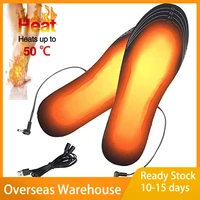 usb heated shoe insoles feet warm sock pad mat electrically heating insoles washable warm thermal insoles unisex