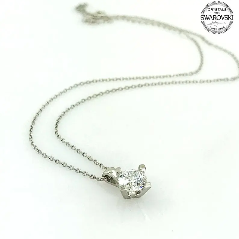 Крест ногтей алмаз монтюр Swarovski камень стерлингового серебра Solitaire набор костюм |