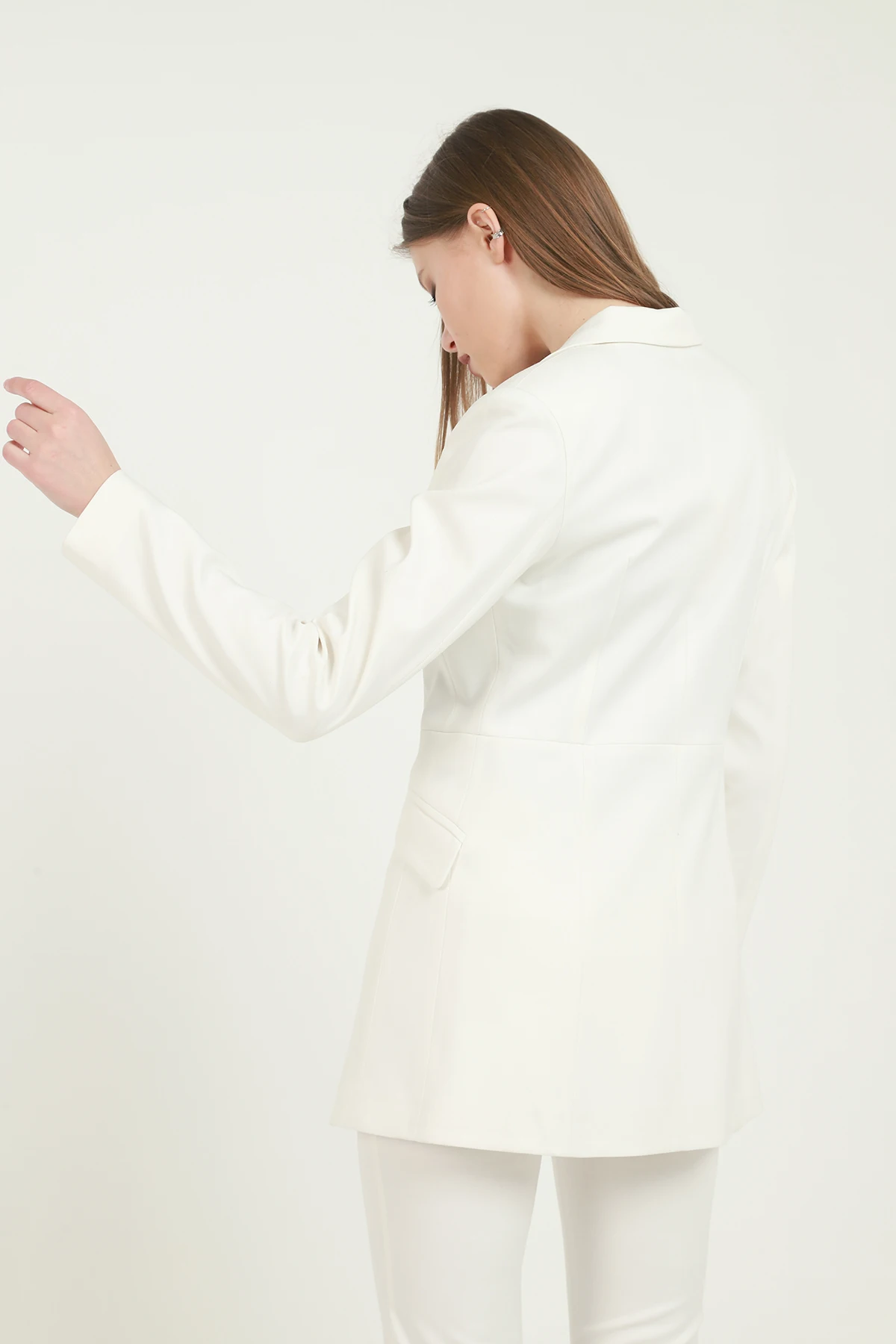 

2021 new jacket, single button long jacket