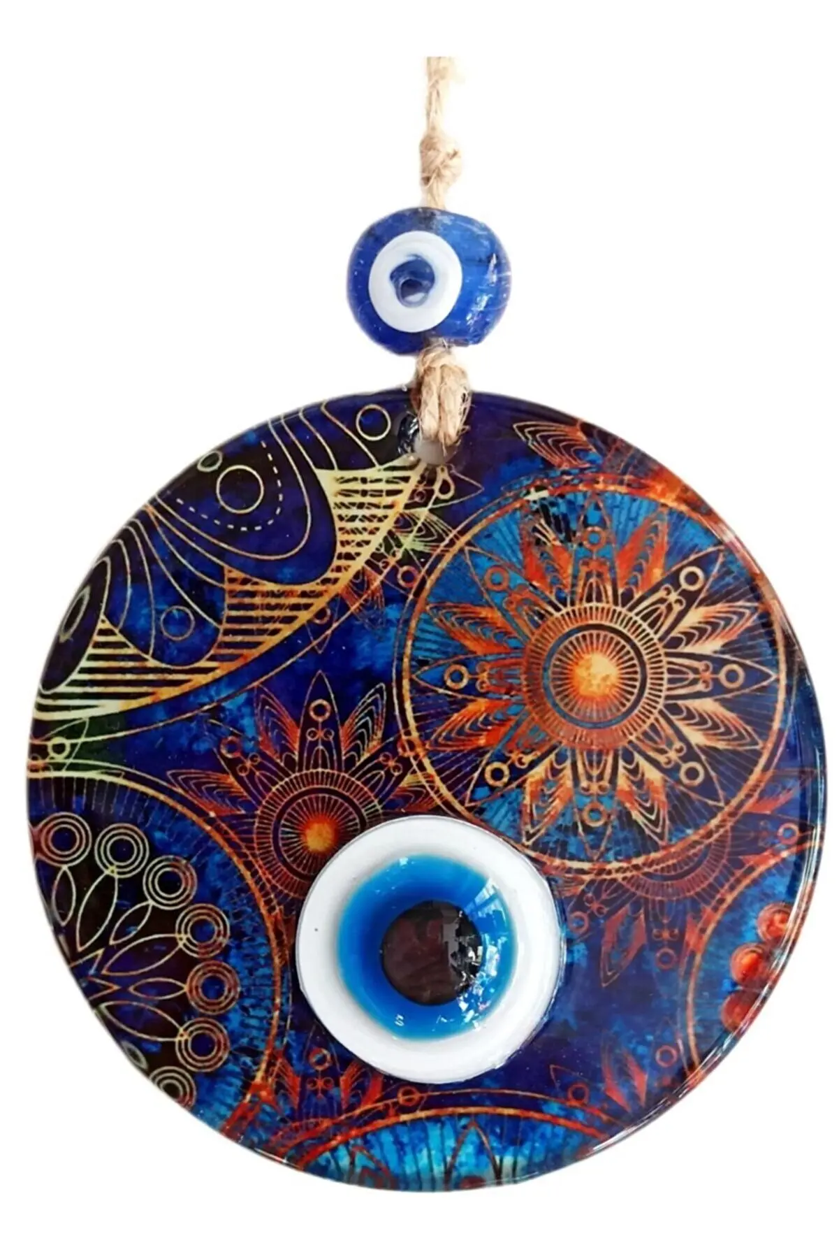 

Lucky Evil Eye Turkish Handmade Sun 18 Cm Good Luck for Garden Home Room Decorations Protection Hanging Colourful Made in turkey