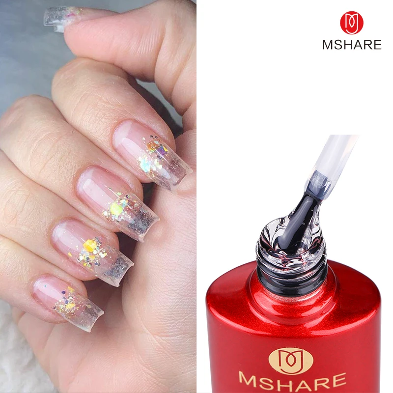 MSHARE Builder UV Gel In A Bottle Clear Thick Nail Extension 10ml Cure Led Lamp | Красота и здоровье