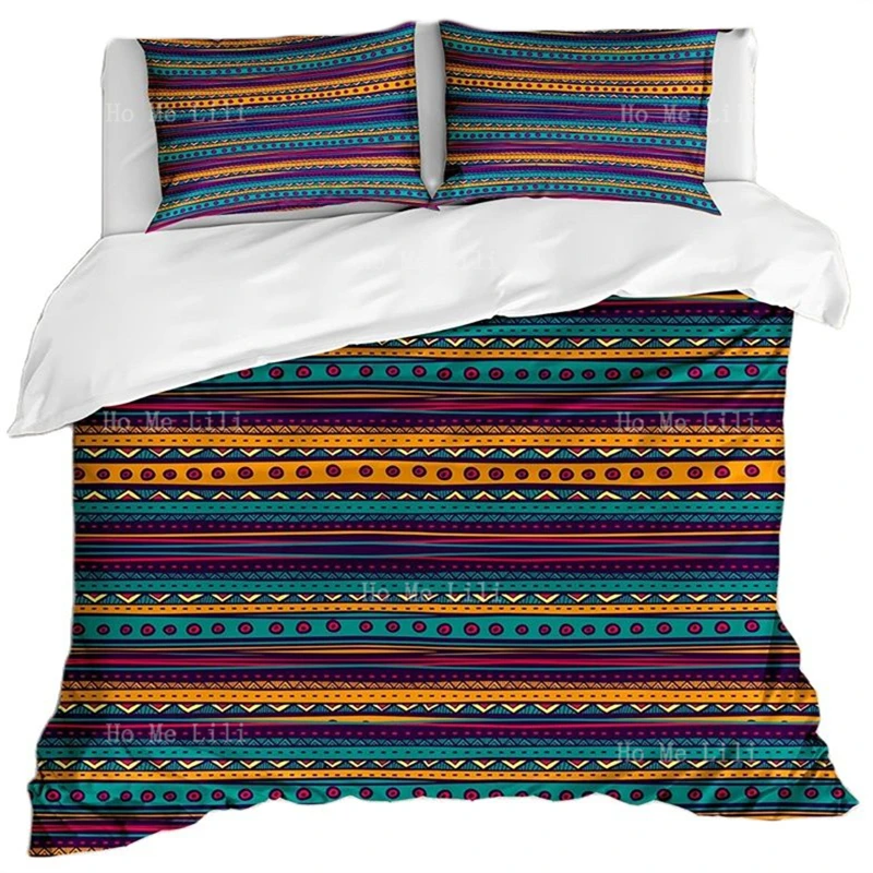 

Arrow Tribal Aztec Duvet Cover Abstract Earth Tones Striped Retro Pattern Mexican Color Folkloric Classic Motif Sun Culture