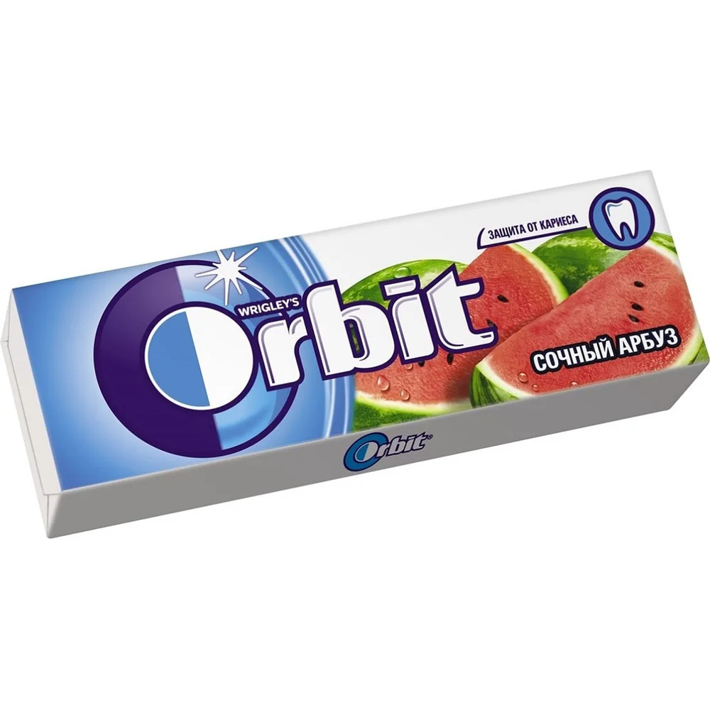 Orbit жевательная резинка Сочный арбуз мультипэк 10 пачек|Жевательная резинка| |