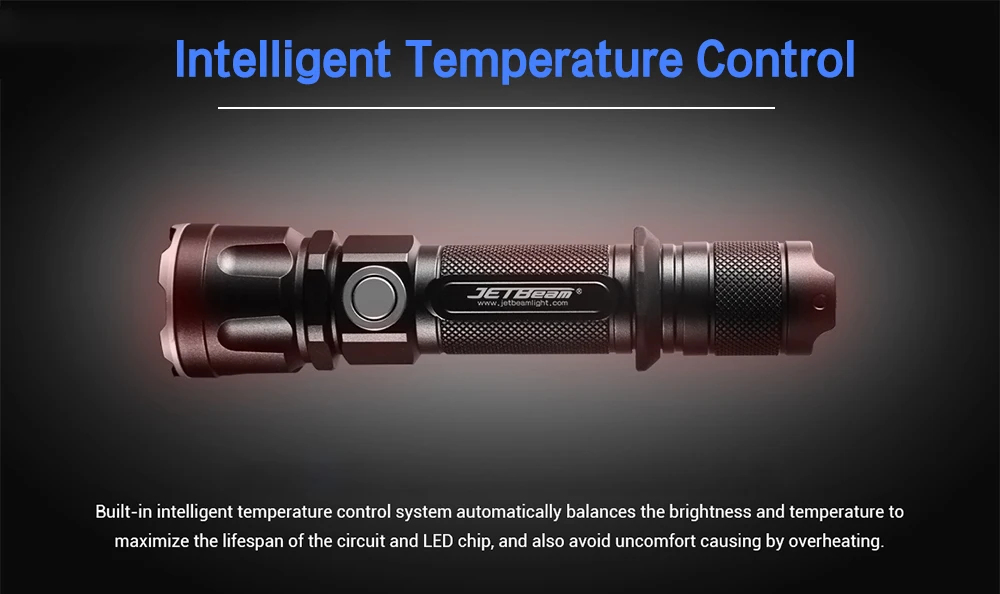 JETBeam IIIMR 2000LM высокомощный светодиодный фонарик для военной полиции с зарядкой от USB, Тактический Полицейский Фонарь для безопасности