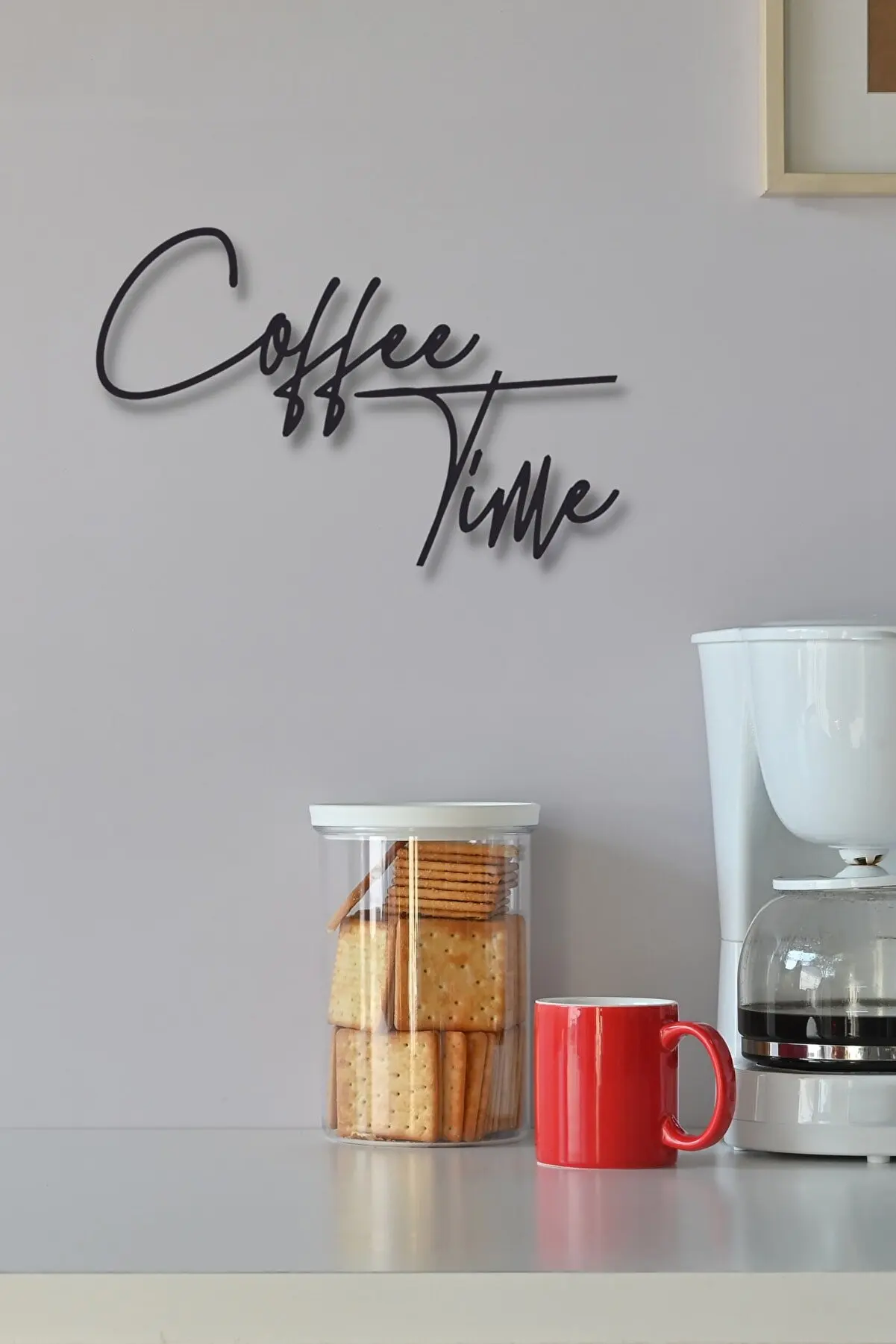 

Black Wood Coffee Time Coffee Time Wall Art Lettering Wall Decor For Kitchen Cafe 45x30 cm Painting Gift Home Office