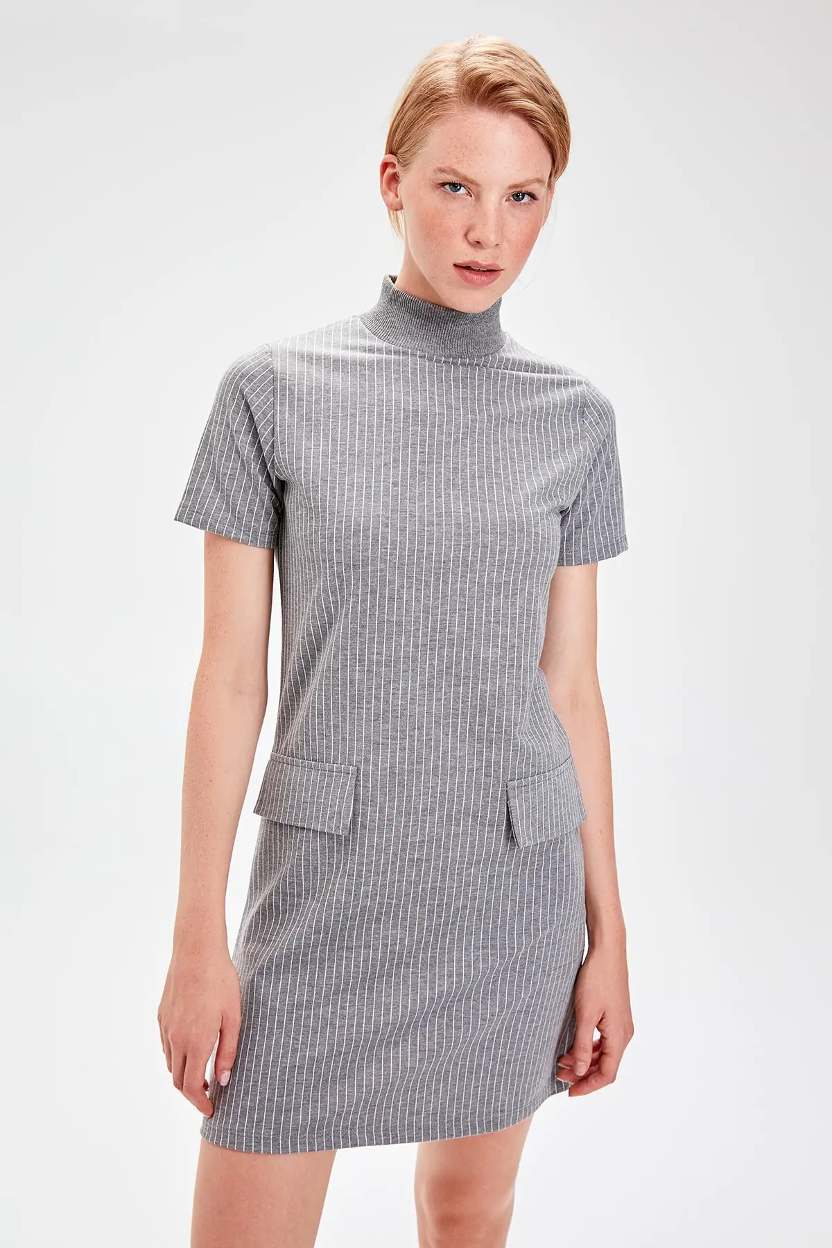 Трикотажное платье в полоску TWOAW20EL0393|Женские платья| |