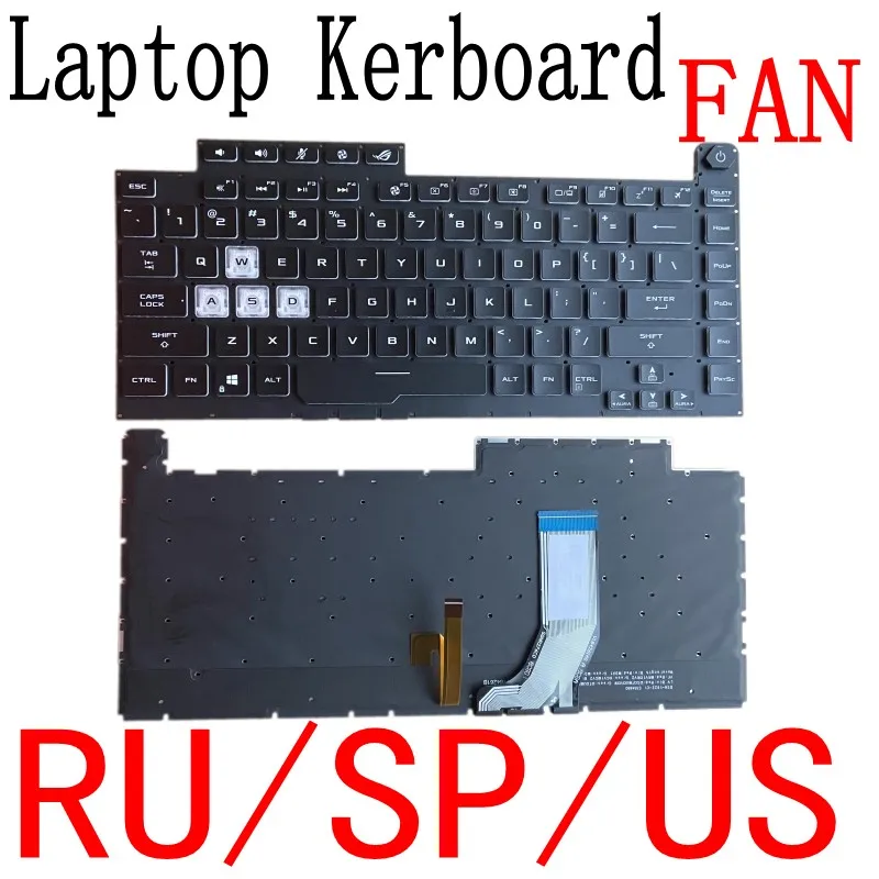 

for asus rog strix scar iii g512 l 3 plus g531 V184262GS1 ASUS ROG Strix Cicatriz III G512 L3 G531GT laptop keyboard