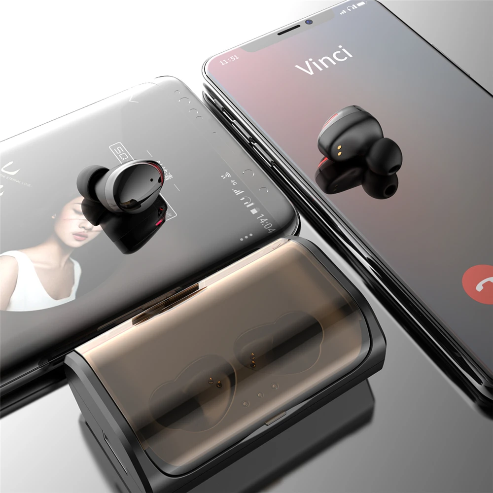 TWS T8 Bluetooth 5,0 настоящие беспроводные наушники-вкладыши Наушники глубокий бас стерео IPX6 водонепроницаемая Спортивная гарнитура