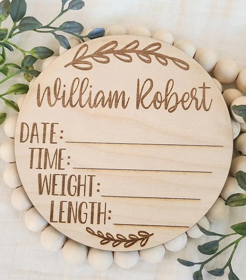 

Wooden Birth Stats Announcement Sign | Personalized Baby Name Sign | Newborn Announcement Baby Announcement | Baby shower gift