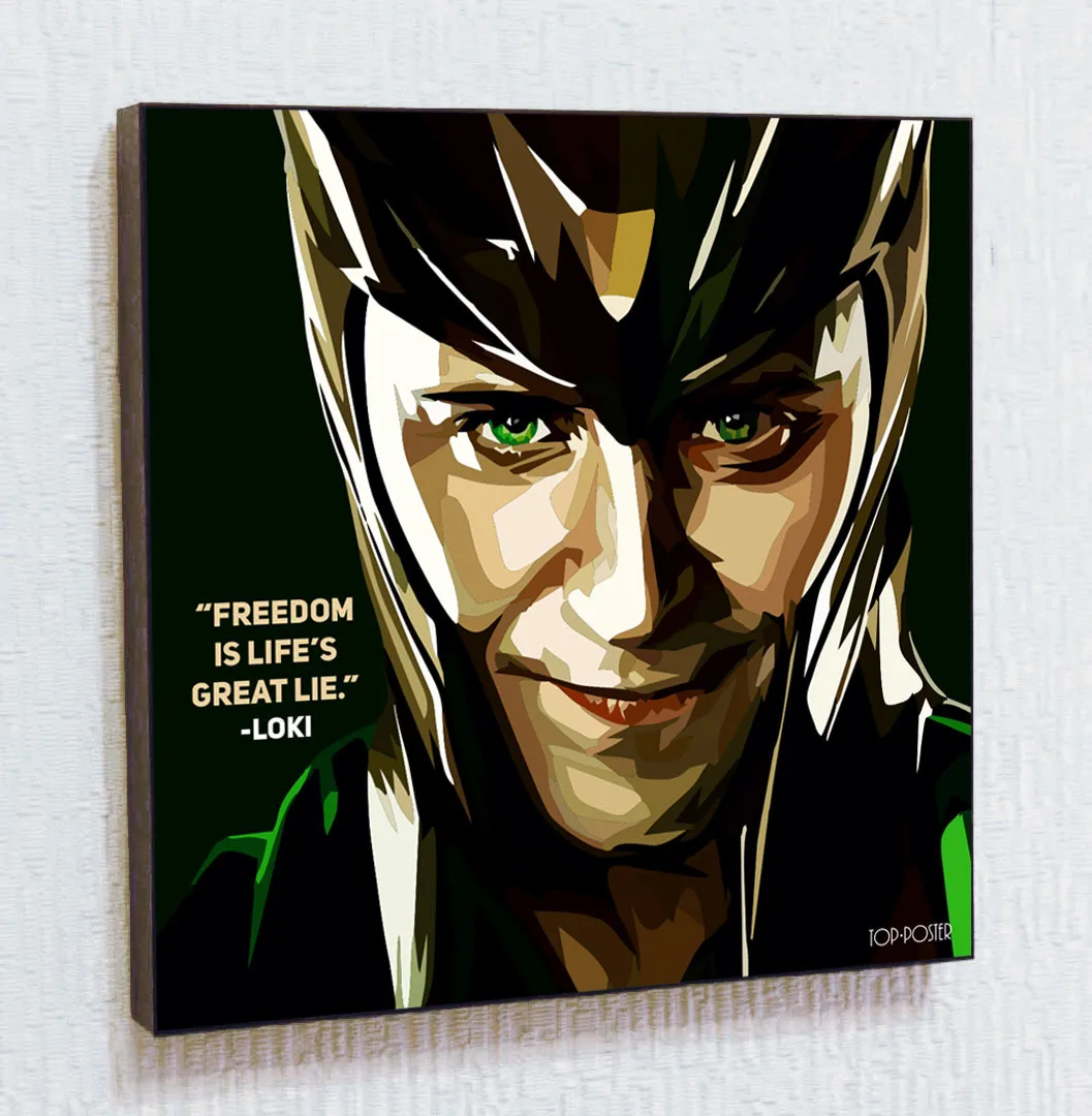 Локи 2 Картина в стиле Поп Арт с креплением на стену портрет постер плакат холст