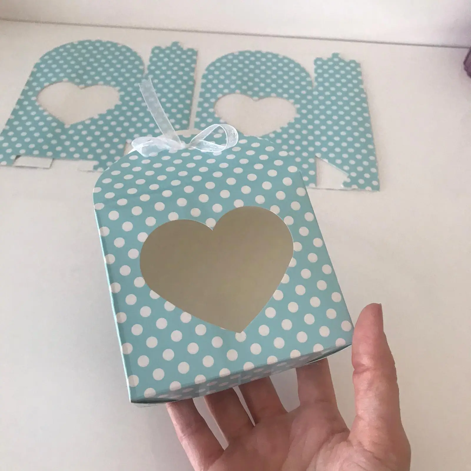 

Cardboard Box With Heart Window Babyshower Event Bachelorette Party Gift