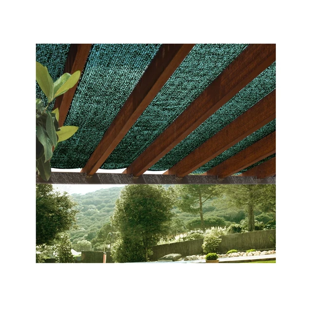 Malla de sombreo y ocultación rollo 100 m de longitud para terraza, jardín,  piscina, modelo ratcher, tela protectora de privacidad