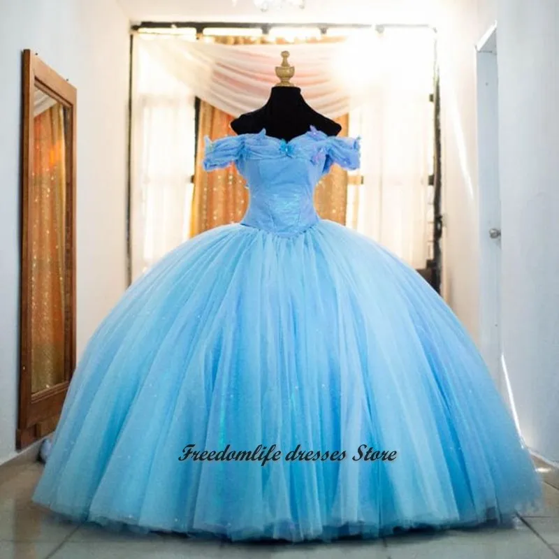 

Cinderella vestido de debutante para 15 anos Off The Shoulder Princess Quinceanera Dresses 2022 Butterfly Mis Quince XV