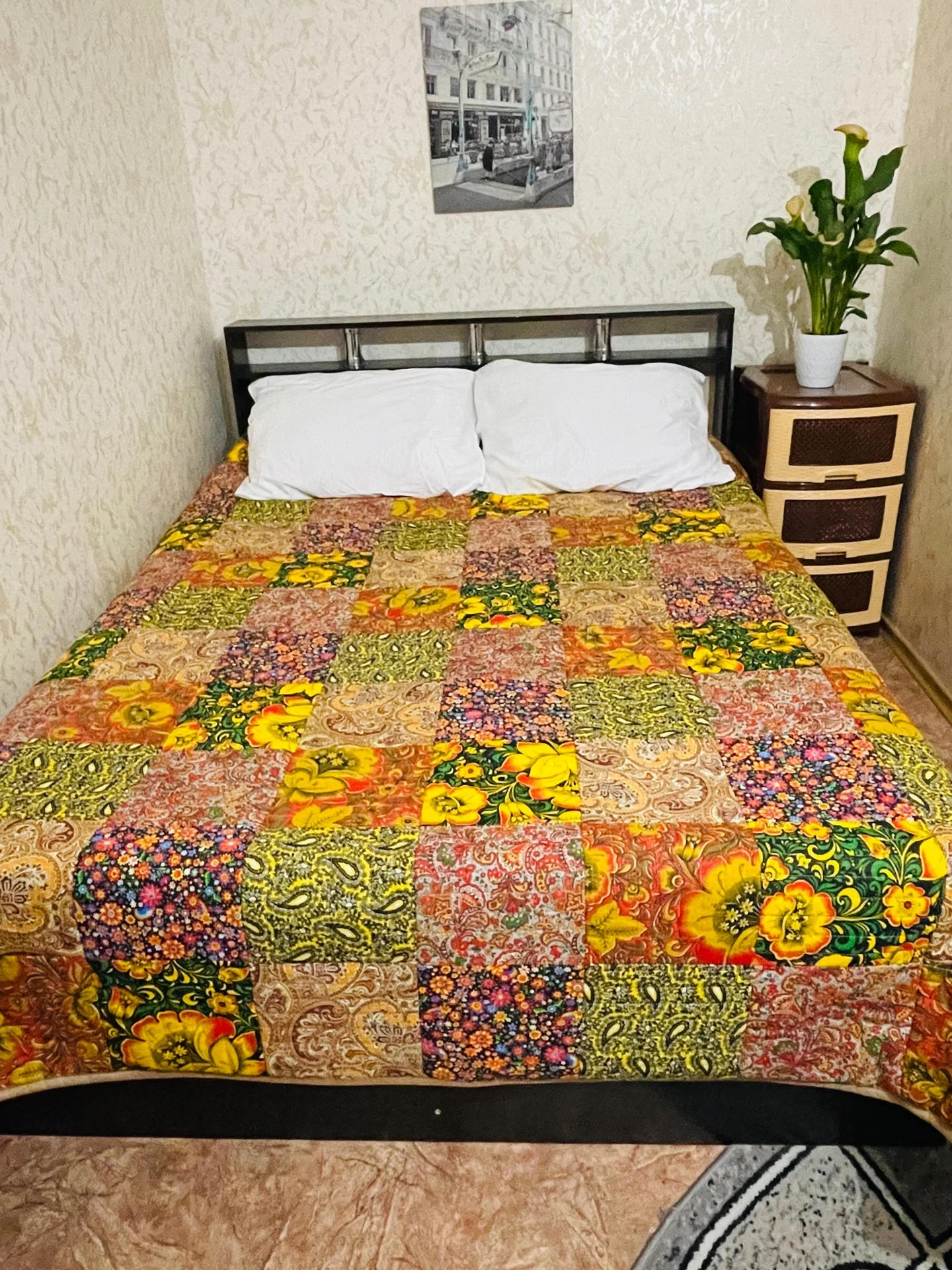 Покрывало лоскутное "Радость" HANDMADE хлопок стеганое | Дом и сад