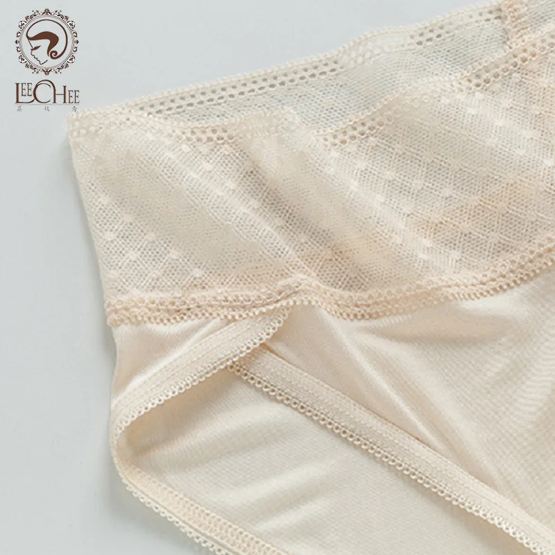 

Mulberry Silk Mid Waist Briefs Culotte Femme Sexy Comfortable Underwear Women Lace Lingerie Breathable Soft Solid Knickers