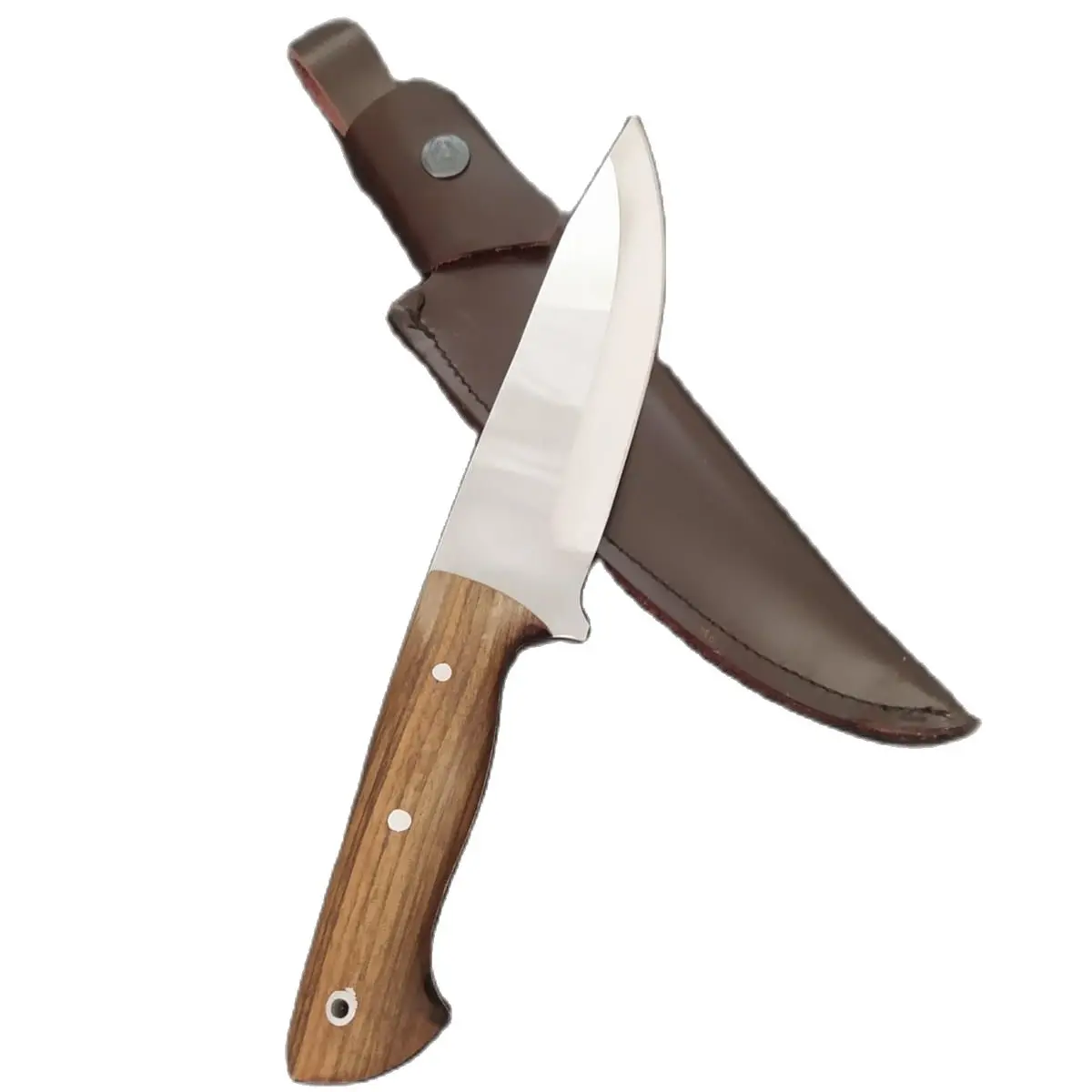 

Обычный Нож из ореховой древесины, охотничий нож ручной работы, лезвие для выживания на природе, ножи с ремнем для защиты, подарок для парня