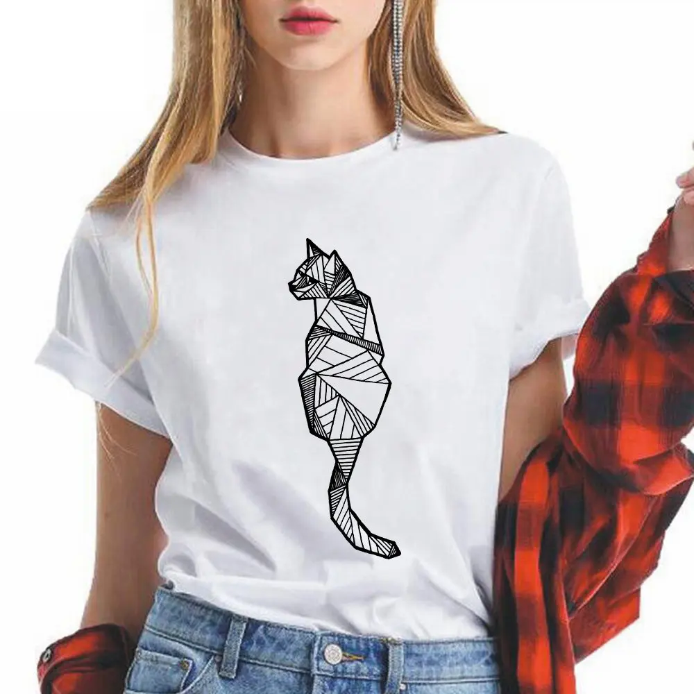 Женская футболка модные футболки с графическим геометрическим рисунком
