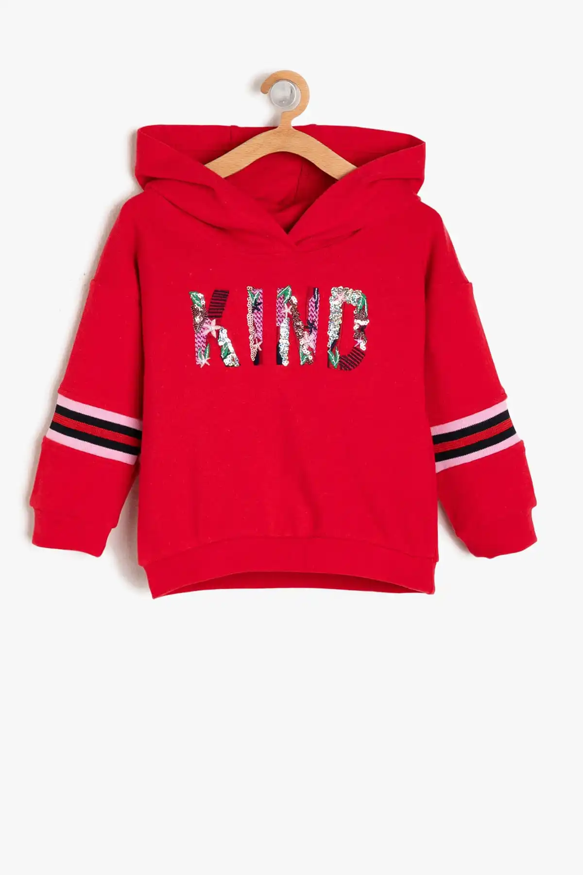 Детские красные свитшоты Koton для маленьких девочек|Женские толстовки и свитшоты|
