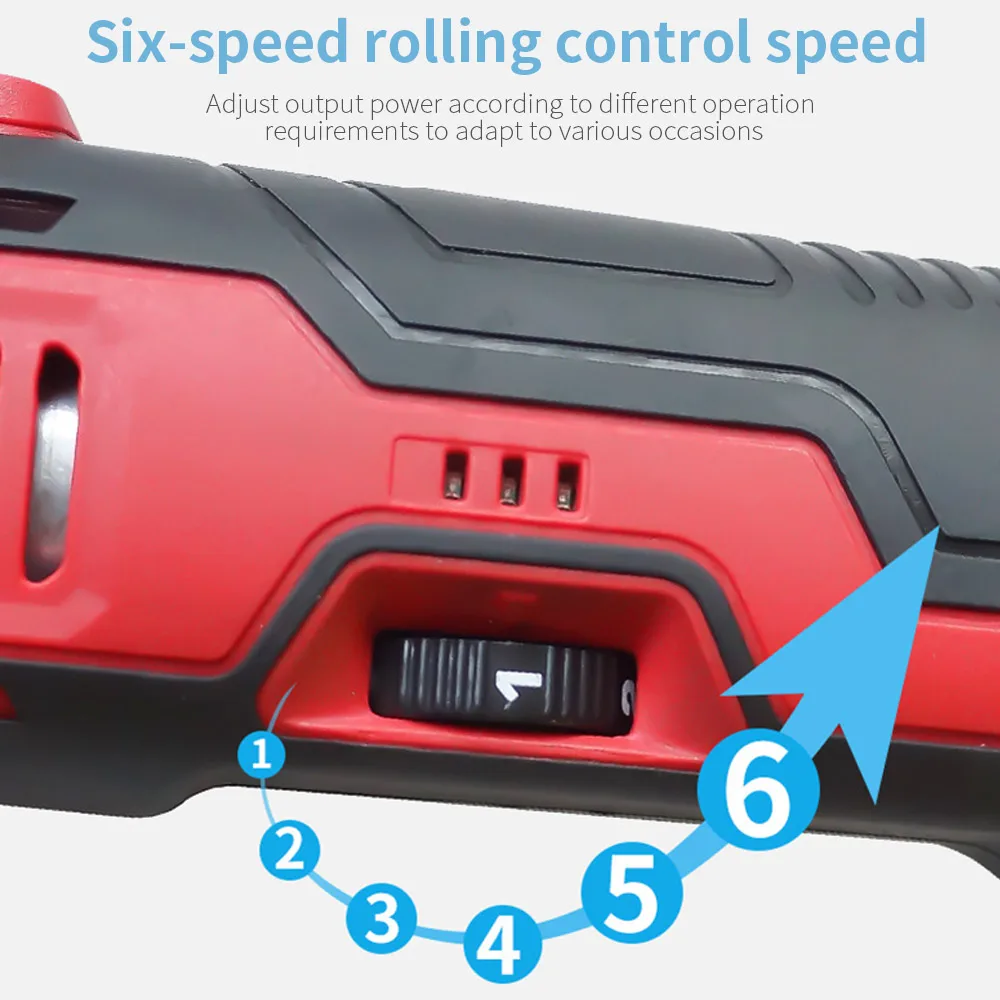 

Electric Multifunction Oscillating Tool DIY Wood Trimmer Saw Electric shovel cutting machine 6-speed rolling control speed