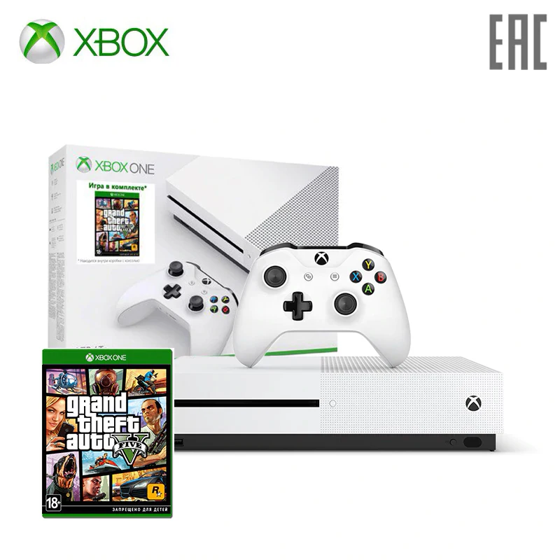 Игровая консоль Xbox One S 1Tb с игрой GTA 5|Игровые консоли| |