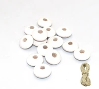 50pcs thanksgiving wood beads 15mm natural unprocessed round wooden loose beads colorful painted making decoration