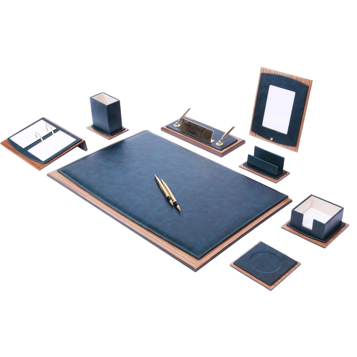 Star Luxury Leather Desk Set 10 Pieces Desk Organizer Set Office Accessories Desk Accessories Office Supplies Office Organizer