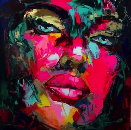 

Francoise Nielly canvas Painting Palette knife Face oil painting wall art pictures for living room home decor caudros decoracion