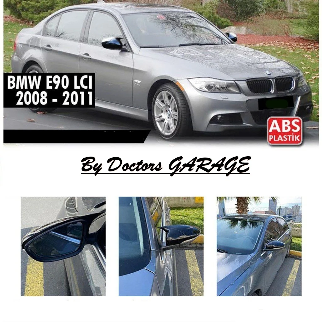 Чехол для зеркала летучая мышь BMW 3 серии E90 2008 2009 2010 2011 глянцевые черные крылья