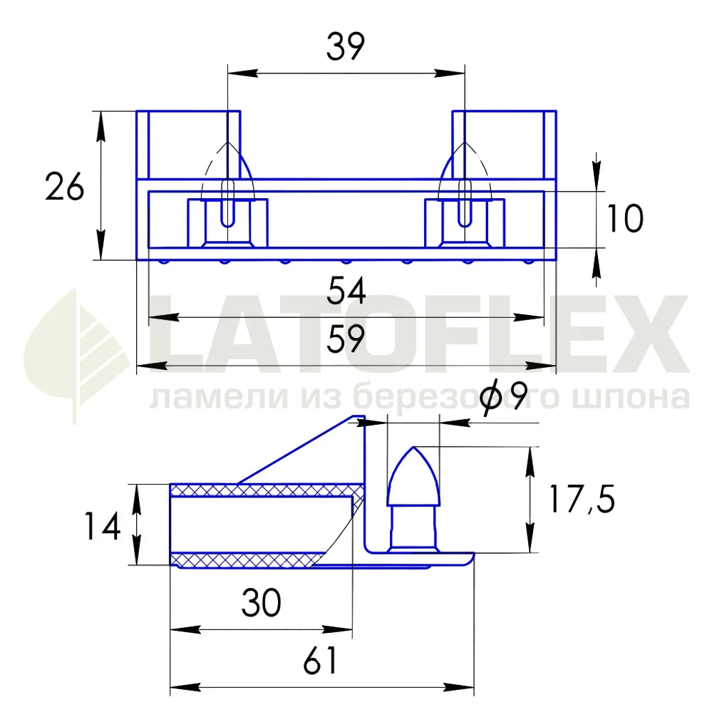 Держатель для дивана кровати упорный латодержатель ламели ламеледержатель