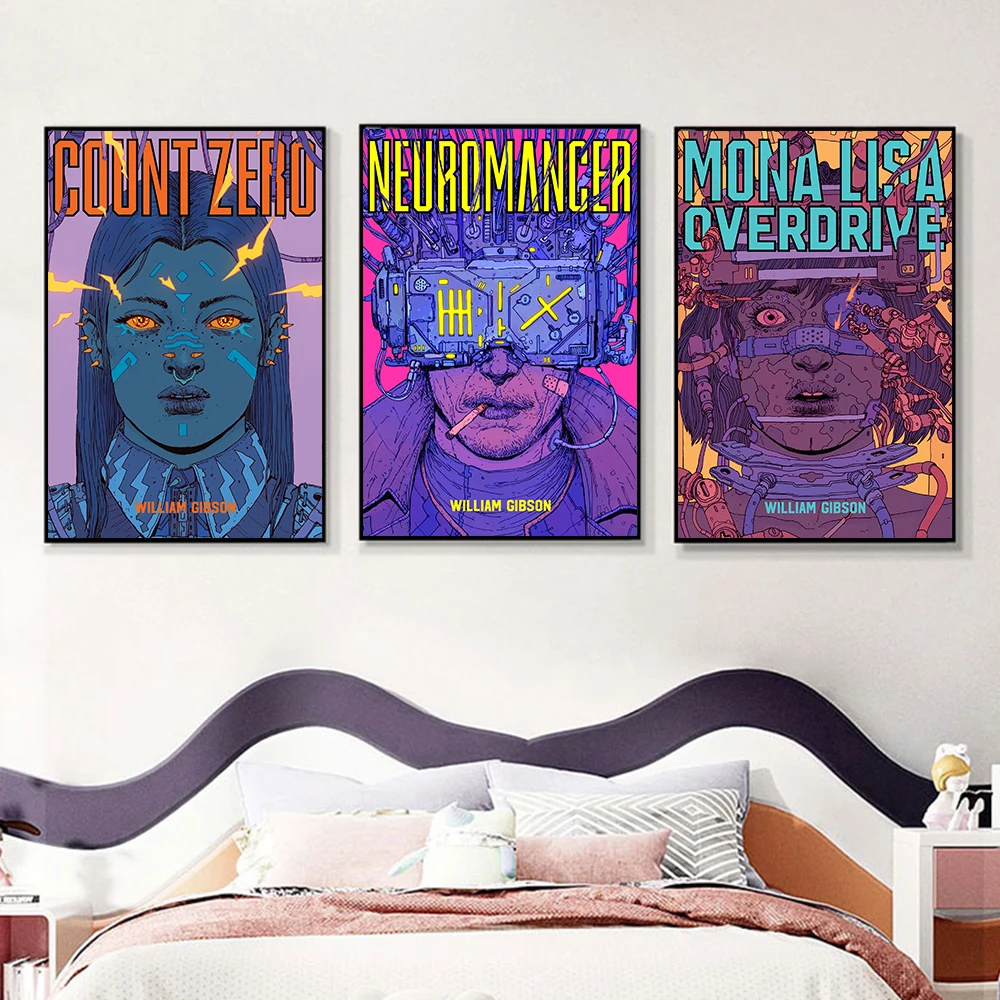 

Movie Neuromancer Canvas Poster Print William Gibson Classic Sci-Fi Count Zero Film Art Painting Wall Decor For Living Room Home
