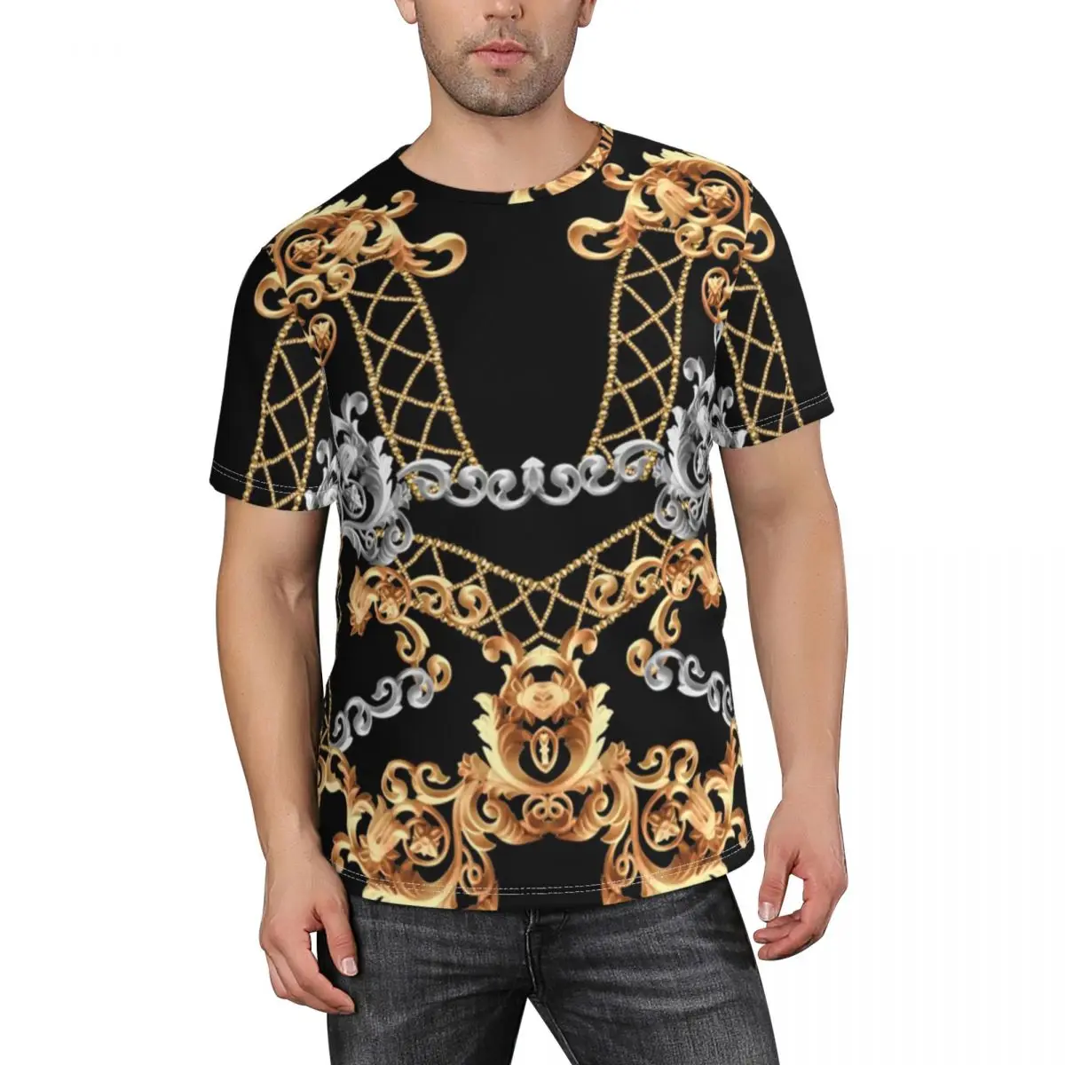 

Men's Summer Tops Shirt Beach TShirt For Men Casual Short Sleeve Clothes T-Shirt Hip Hop 3D Printing O-NeckTop