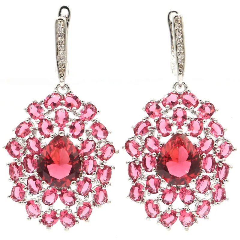 Большой Европейский дизайнерский комплект ювелирных изделий 45x23 мм серебряные