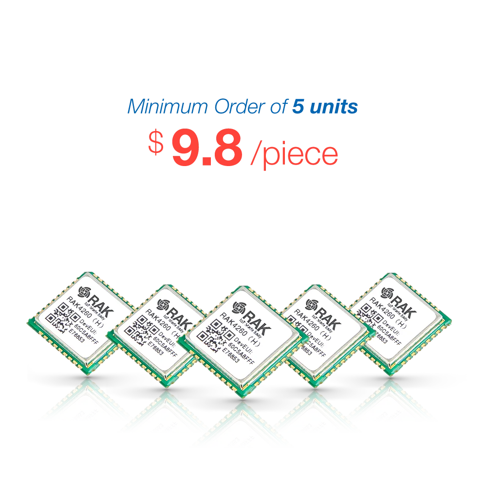 RAK4260 | RAKwireles WisDuo LoRa модуль ATSAMR34J18B 32 битный процессор ARM Cortex M0 + MCU с приемопередатчик