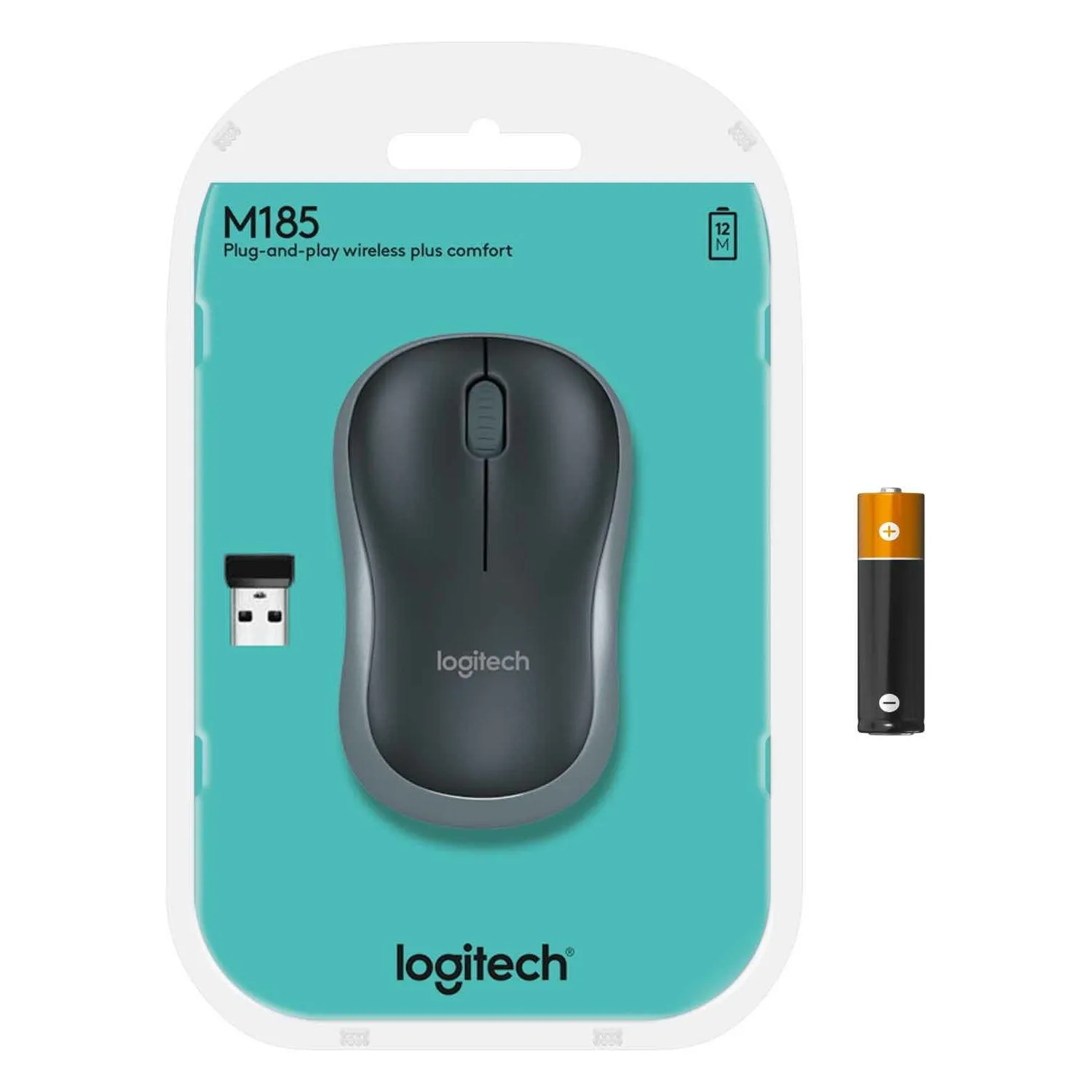 Logitech M185 Wireless Mouse  -  Blue ( Laptop Notebook Computer  TV )