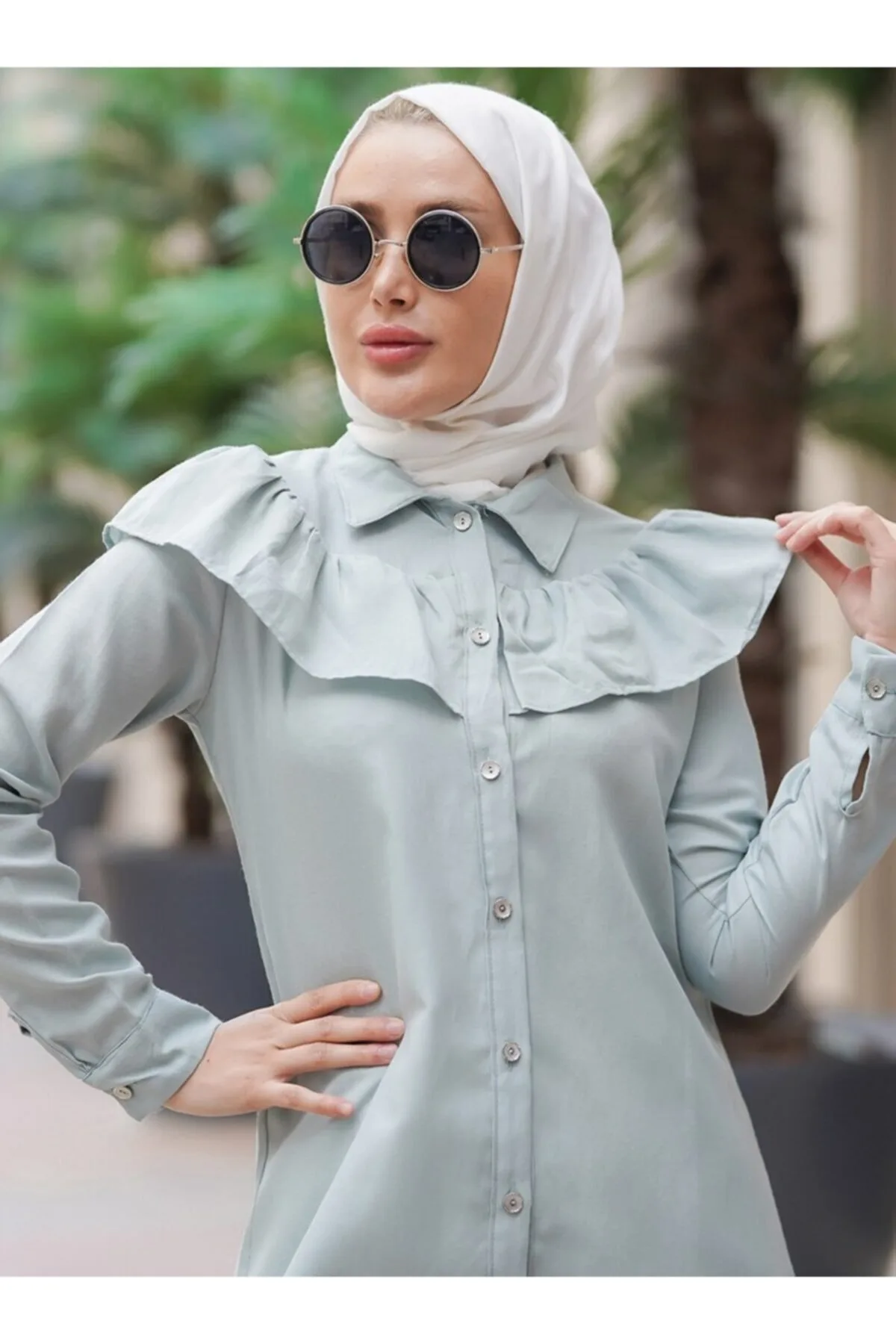 Туника с пуговицами спереди, турецкий мусульманский модный хиджаб, платье, мусульманская одежда Дубай 2021